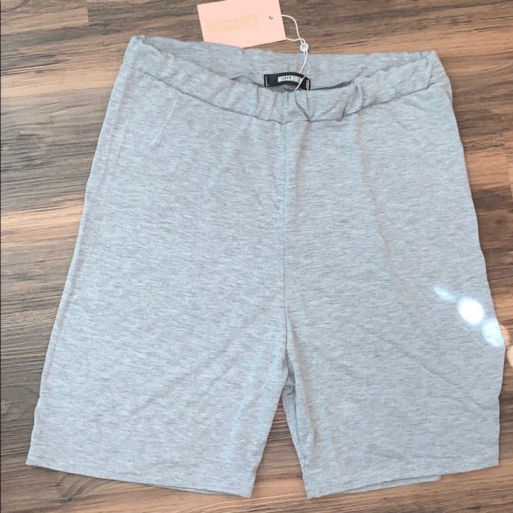 grey biker shorts